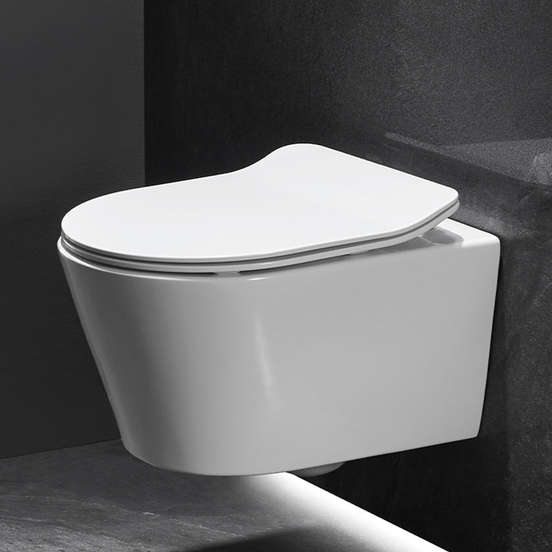 Modern Ceramic Flush Toilet Wall Mount White Toilet Bowl for Washroom Clearhalo 'Bathroom Remodel & Bathroom Fixtures' 'Home Improvement' 'home_improvement' 'home_improvement_toilets' 'Toilets & Bidets' 'Toilets' 7035918