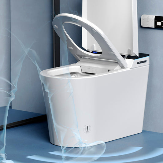Elongated Smart Toilet Stain Resistant Deodorizing White Floor Mount Bidet Clearhalo 'Bathroom Remodel & Bathroom Fixtures' 'Bidets' 'Home Improvement' 'home_improvement' 'home_improvement_bidets' 'Toilets & Bidets' 7036472
