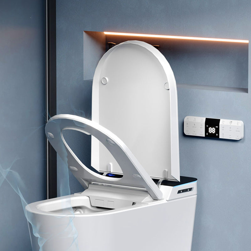 Elongated Smart Toilet Stain Resistant Deodorizing White Floor Mount Bidet Clearhalo 'Bathroom Remodel & Bathroom Fixtures' 'Bidets' 'Home Improvement' 'home_improvement' 'home_improvement_bidets' 'Toilets & Bidets' 7036480