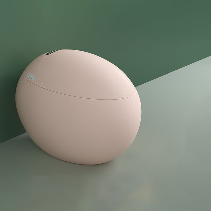 Round Smart Toilet Stain Resistant Deodorizing Floor Mount Bidet Automatic Lid 16" Clearhalo 'Bathroom Remodel & Bathroom Fixtures' 'Bidets' 'Home Improvement' 'home_improvement' 'home_improvement_bidets' 'Toilets & Bidets' 7036482