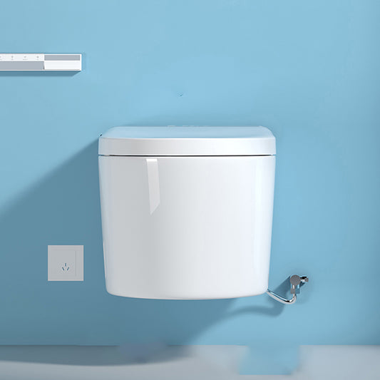White Bidet Ceramic Heated Seat Elongated Foot Sensor Flush Smart Bidet in Tankless Clearhalo 'Bathroom Remodel & Bathroom Fixtures' 'Bidets' 'Home Improvement' 'home_improvement' 'home_improvement_bidets' 'Toilets & Bidets' 7036500