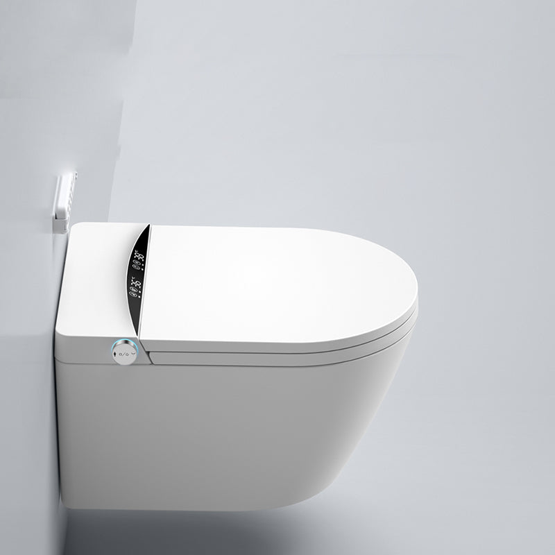Smart Toilet White Elongated Rust Resistant Ceramic Foot Sensor Flush Toilet with Tank Clearhalo 'Bathroom Remodel & Bathroom Fixtures' 'Bidets' 'Home Improvement' 'home_improvement' 'home_improvement_bidets' 'Toilets & Bidets' 7036510