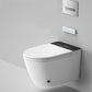 White Smart Toilet Antimicrobial Foot Sensor Elongated Wall Hung Toilet Set Black Clearhalo 'Bathroom Remodel & Bathroom Fixtures' 'Bidets' 'Home Improvement' 'home_improvement' 'home_improvement_bidets' 'Toilets & Bidets' 7036521