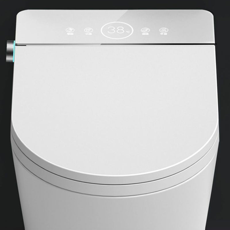 White Smart Toilet Antimicrobial Foot Sensor Elongated Wall Hung Toilet Set Clearhalo 'Bathroom Remodel & Bathroom Fixtures' 'Bidets' 'Home Improvement' 'home_improvement' 'home_improvement_bidets' 'Toilets & Bidets' 7036523