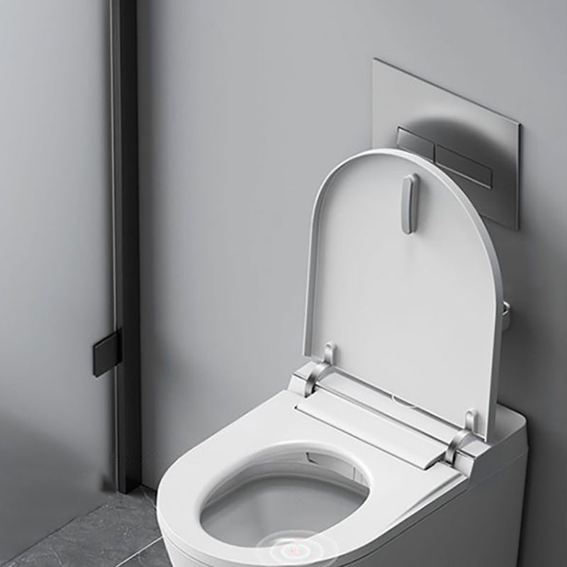 White Smart Toilet Antimicrobial Foot Sensor Elongated Wall Hung Toilet Set Clearhalo 'Bathroom Remodel & Bathroom Fixtures' 'Bidets' 'Home Improvement' 'home_improvement' 'home_improvement_bidets' 'Toilets & Bidets' 7036526