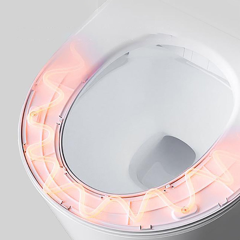 Elongated Smart Bidet Wall-Mounted White Ceramic Foot Sensor Flush Heated Seat Bidet Clearhalo 'Bathroom Remodel & Bathroom Fixtures' 'Bidets' 'Home Improvement' 'home_improvement' 'home_improvement_bidets' 'Toilets & Bidets' 7036632