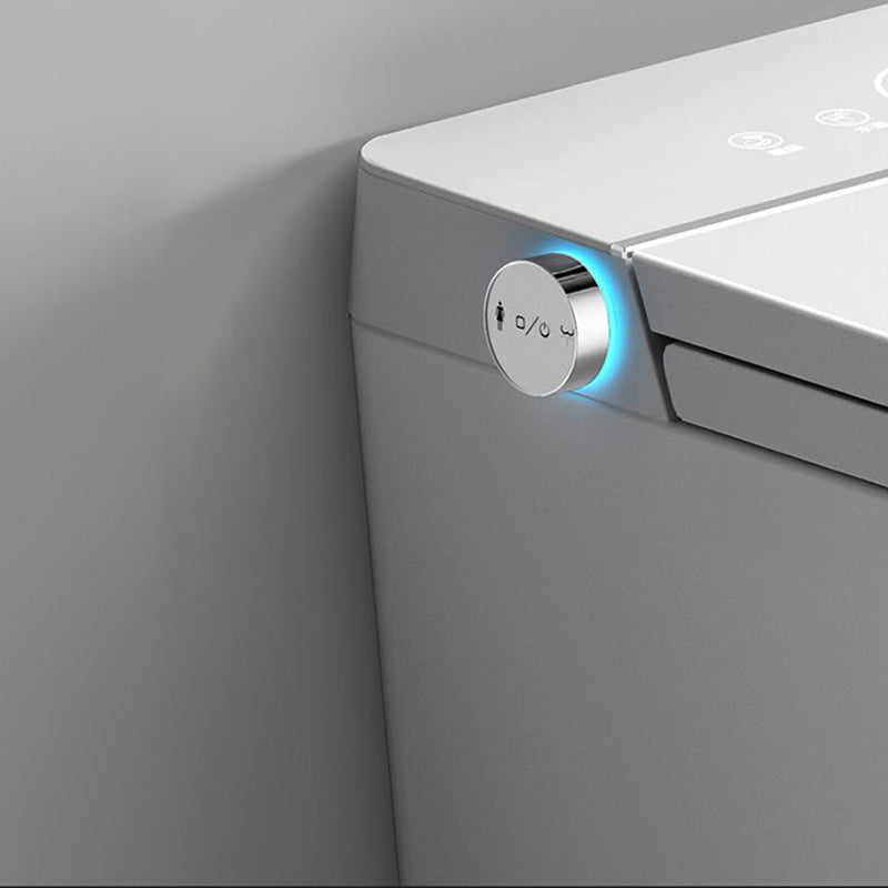 Elongated Smart Bidet Wall-Mounted White Ceramic Foot Sensor Flush Heated Seat Bidet Clearhalo 'Bathroom Remodel & Bathroom Fixtures' 'Bidets' 'Home Improvement' 'home_improvement' 'home_improvement_bidets' 'Toilets & Bidets' 7036633