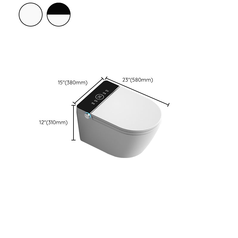 Contemporary White Finish Elongated Wall Hung Toilet Set with Tank Clearhalo 'Bathroom Remodel & Bathroom Fixtures' 'Bidets' 'Home Improvement' 'home_improvement' 'home_improvement_bidets' 'Toilets & Bidets' 7036646