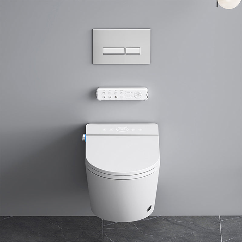 Contemporary Foot Sensor Ceramic Elongated Heated Seat Wall Mounted Bidet Clearhalo 'Bathroom Remodel & Bathroom Fixtures' 'Bidets' 'Home Improvement' 'home_improvement' 'home_improvement_bidets' 'Toilets & Bidets' 7036651