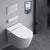 Contemporary White Wall Hung Toilet Set with Water Pressure Control White Clearhalo 'Bathroom Remodel & Bathroom Fixtures' 'Bidets' 'Home Improvement' 'home_improvement' 'home_improvement_bidets' 'Toilets & Bidets' 7036661