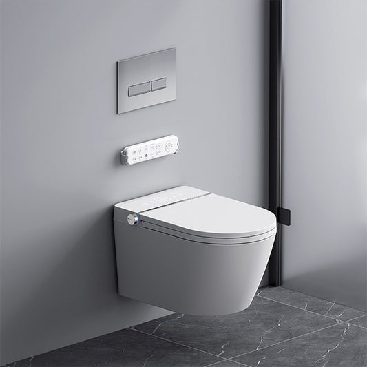 Contemporary Water Pressure Control Ceramic Elongated Heated Seat Smart Bidet Clearhalo 'Bathroom Remodel & Bathroom Fixtures' 'Bidets' 'Home Improvement' 'home_improvement' 'home_improvement_bidets' 'Toilets & Bidets' 7036688