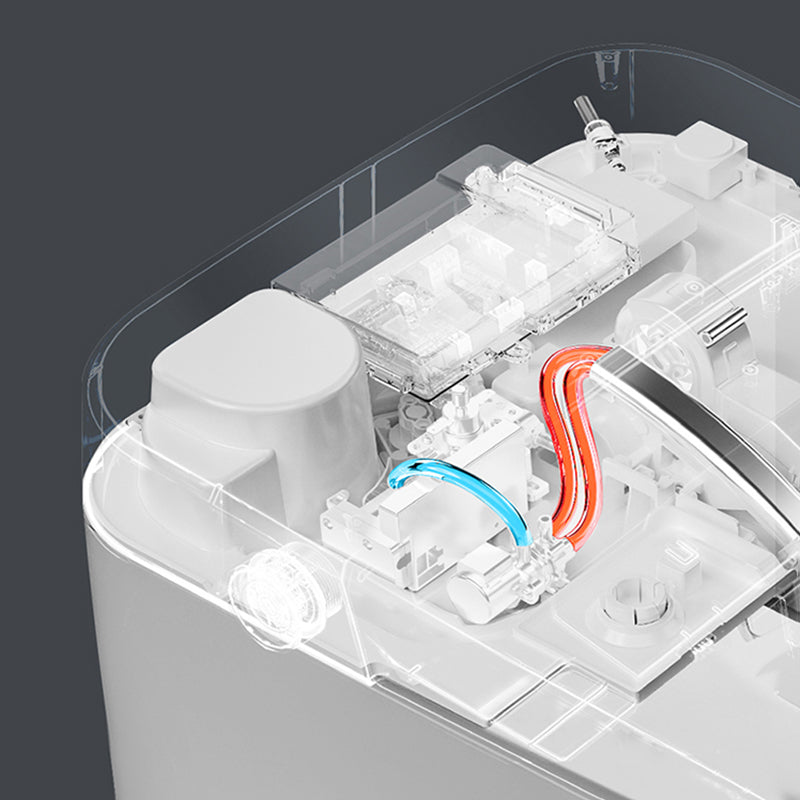 Contemporary Water Pressure Control Ceramic Elongated Heated Seat Smart Bidet Clearhalo 'Bathroom Remodel & Bathroom Fixtures' 'Bidets' 'Home Improvement' 'home_improvement' 'home_improvement_bidets' 'Toilets & Bidets' 7036691