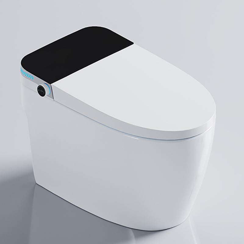 White Elongated Floor Mount Bidet with Heated Seat Modern Bidet Automatic Lid Clearhalo 'Bathroom Remodel & Bathroom Fixtures' 'Bidets' 'Home Improvement' 'home_improvement' 'home_improvement_bidets' 'Toilets & Bidets' 7036740