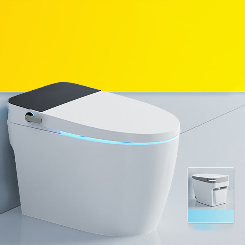 Contemporary Elongated Ceramic Dryer Water Pressure Control Floor Standing Bidet Black Heating Seat Ring （Standard ) Clearhalo 'Bathroom Remodel & Bathroom Fixtures' 'Bidets' 'Home Improvement' 'home_improvement' 'home_improvement_bidets' 'Toilets & Bidets' 7036754