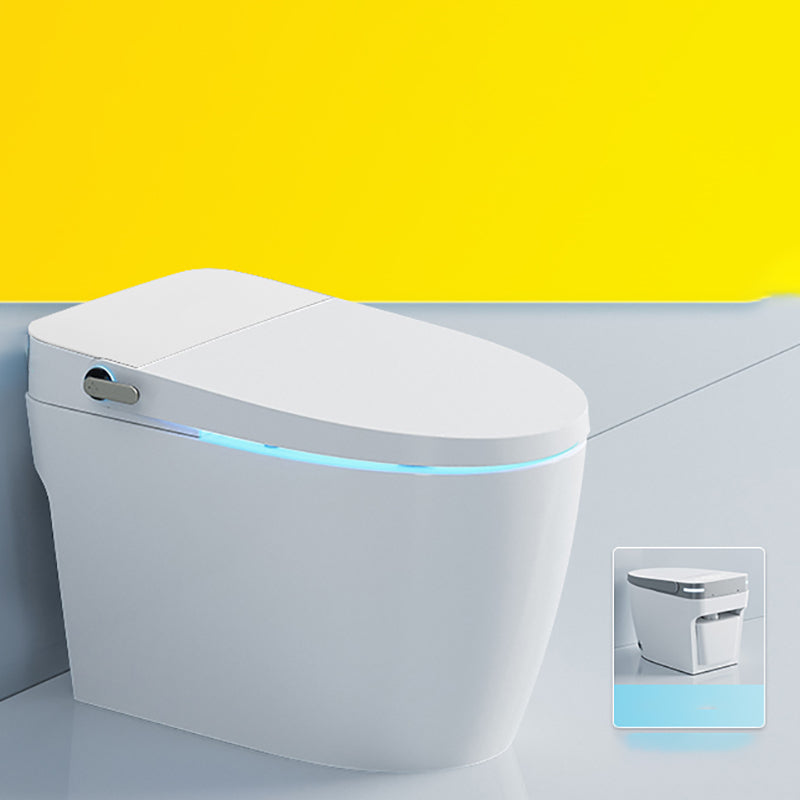 Contemporary Elongated Ceramic Dryer Water Pressure Control Floor Standing Bidet White Heating Seat Ring （Standard ) Clearhalo 'Bathroom Remodel & Bathroom Fixtures' 'Bidets' 'Home Improvement' 'home_improvement' 'home_improvement_bidets' 'Toilets & Bidets' 7036757
