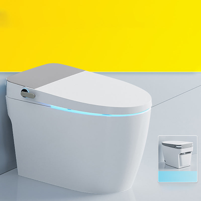 Contemporary Elongated Ceramic Dryer Water Pressure Control Floor Standing Bidet Grey Heating Seat Ring （Standard ) Clearhalo 'Bathroom Remodel & Bathroom Fixtures' 'Bidets' 'Home Improvement' 'home_improvement' 'home_improvement_bidets' 'Toilets & Bidets' 7036761