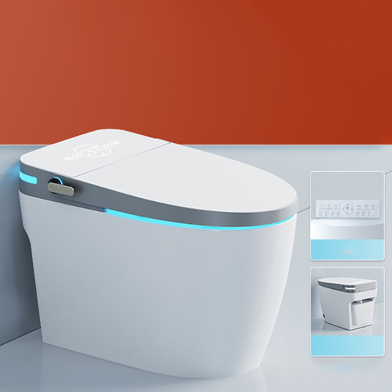 Contemporary Elongated Ceramic Dryer Water Pressure Control Floor Standing Bidet Gray White Clearhalo 'Bathroom Remodel & Bathroom Fixtures' 'Bidets' 'Home Improvement' 'home_improvement' 'home_improvement_bidets' 'Toilets & Bidets' 7036767