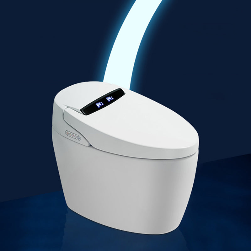 Contemporary Heated Seat Dryer Elongated White Ceramic Floor Standing Bidet Clearhalo 'Bathroom Remodel & Bathroom Fixtures' 'Bidets' 'Home Improvement' 'home_improvement' 'home_improvement_bidets' 'Toilets & Bidets' 7036772
