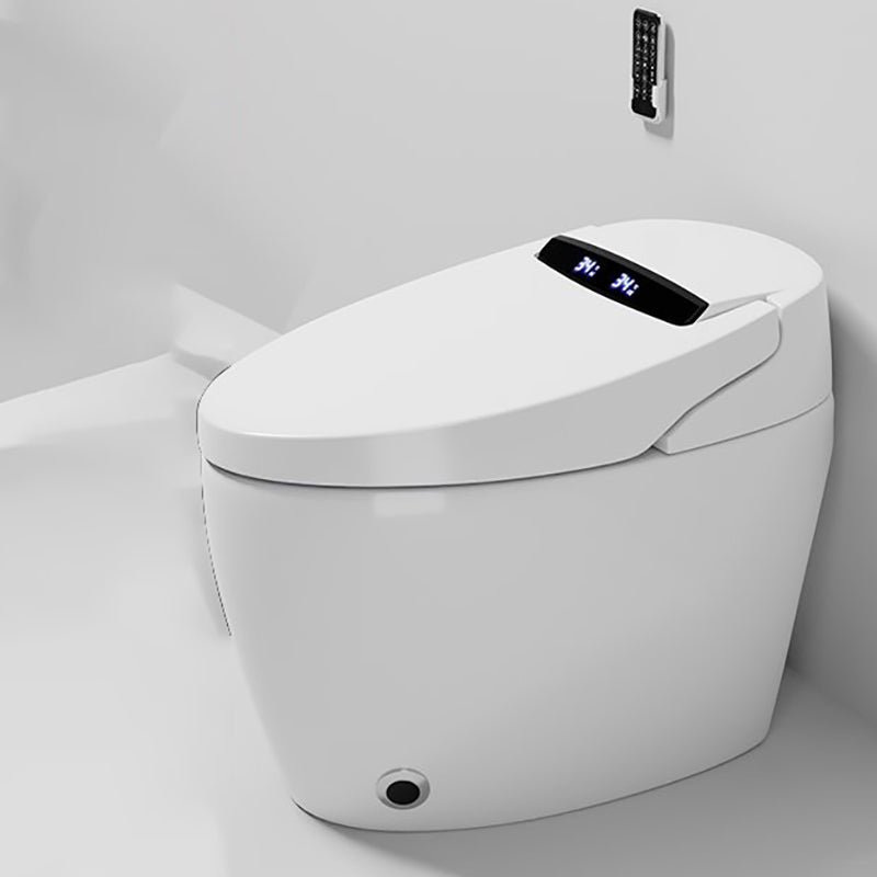 Contemporary Heated Seat Dryer Elongated White Ceramic Floor Standing Bidet Manual Lid (Standard) Toilet Seat Clearhalo 'Bathroom Remodel & Bathroom Fixtures' 'Bidets' 'Home Improvement' 'home_improvement' 'home_improvement_bidets' 'Toilets & Bidets' 7036773