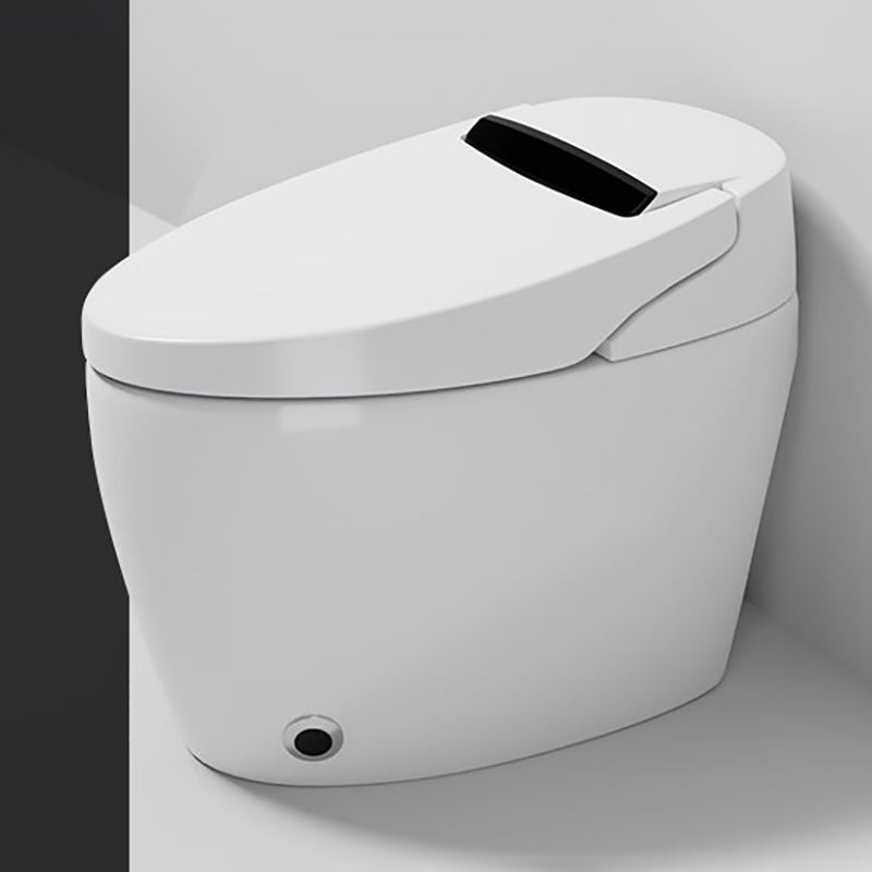 Contemporary Heated Seat Dryer Elongated White Ceramic Floor Standing Bidet Dryer Not Included (Standard) Toilet Seat Clearhalo 'Bathroom Remodel & Bathroom Fixtures' 'Bidets' 'Home Improvement' 'home_improvement' 'home_improvement_bidets' 'Toilets & Bidets' 7036776