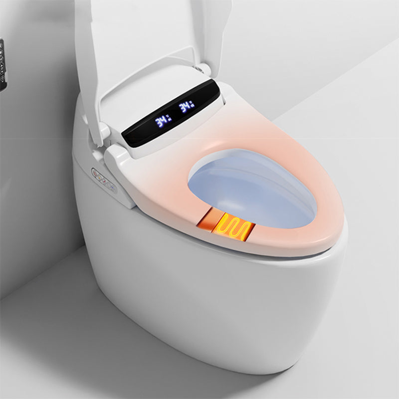 Contemporary Heated Seat Dryer Elongated White Ceramic Floor Standing Bidet Clearhalo 'Bathroom Remodel & Bathroom Fixtures' 'Bidets' 'Home Improvement' 'home_improvement' 'home_improvement_bidets' 'Toilets & Bidets' 7036779