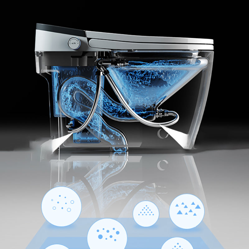 Contemporary Heated Seat Dryer Elongated White Ceramic Floor Standing Bidet Clearhalo 'Bathroom Remodel & Bathroom Fixtures' 'Bidets' 'Home Improvement' 'home_improvement' 'home_improvement_bidets' 'Toilets & Bidets' 7036784