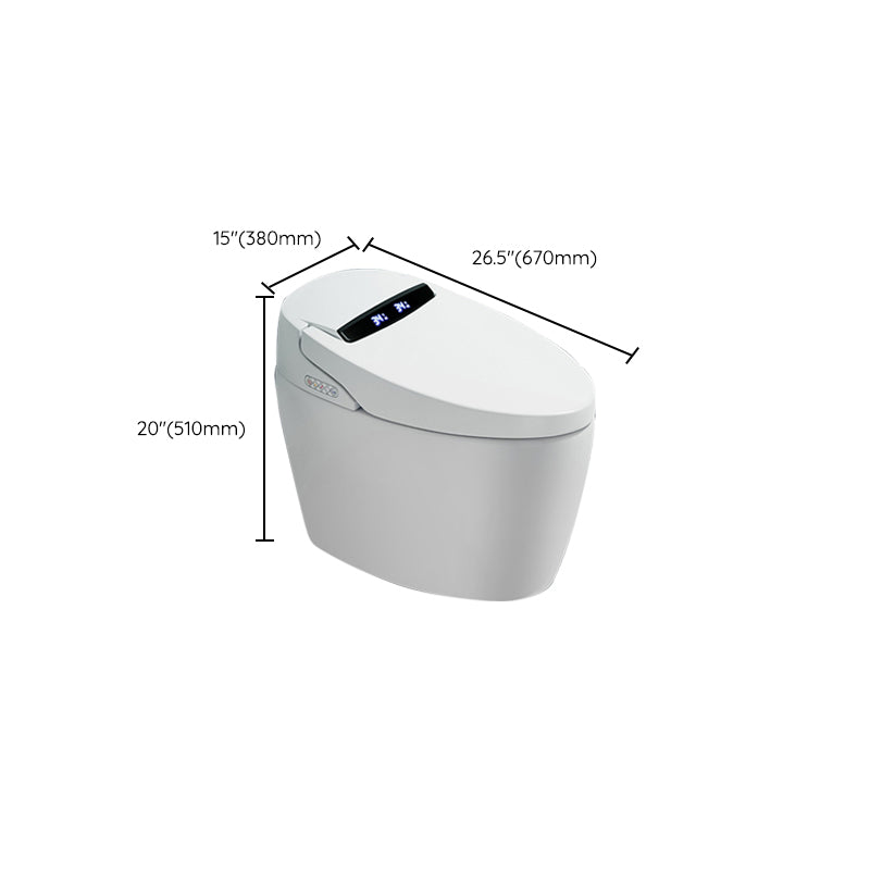 Contemporary Heated Seat Dryer Elongated White Ceramic Floor Standing Bidet Clearhalo 'Bathroom Remodel & Bathroom Fixtures' 'Bidets' 'Home Improvement' 'home_improvement' 'home_improvement_bidets' 'Toilets & Bidets' 7036785