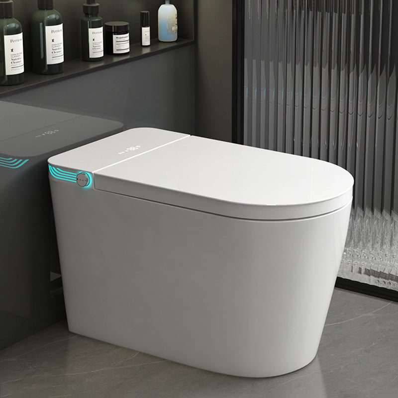 Modern Floor Standing Bidet with Heated Seat White Floor Mount Bidet Automatic Lid Clearhalo 'Bathroom Remodel & Bathroom Fixtures' 'Bidets' 'Home Improvement' 'home_improvement' 'home_improvement_bidets' 'Toilets & Bidets' 7036786