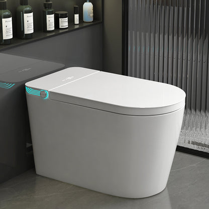 Modern Floor Standing Bidet with Heated Seat White Floor Mount Bidet Automatic Lid Clearhalo 'Bathroom Remodel & Bathroom Fixtures' 'Bidets' 'Home Improvement' 'home_improvement' 'home_improvement_bidets' 'Toilets & Bidets' 7036786