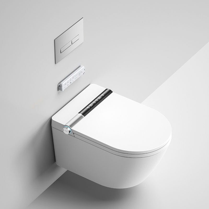 Contemporary Wall Mounted Bidet Heated Seat White Elongated Smart Bidet Clearhalo 'Bathroom Remodel & Bathroom Fixtures' 'Bidets' 'Home Improvement' 'home_improvement' 'home_improvement_bidets' 'Toilets & Bidets' 7036842