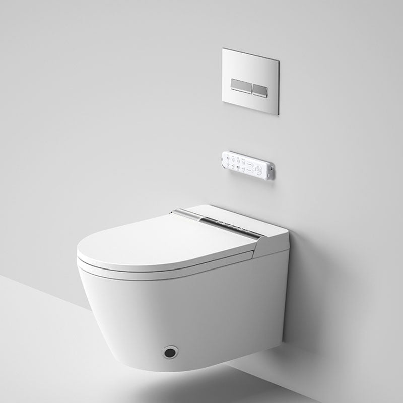 Contemporary Wall Mounted Bidet Heated Seat White Elongated Smart Bidet Clearhalo 'Bathroom Remodel & Bathroom Fixtures' 'Bidets' 'Home Improvement' 'home_improvement' 'home_improvement_bidets' 'Toilets & Bidets' 7036843