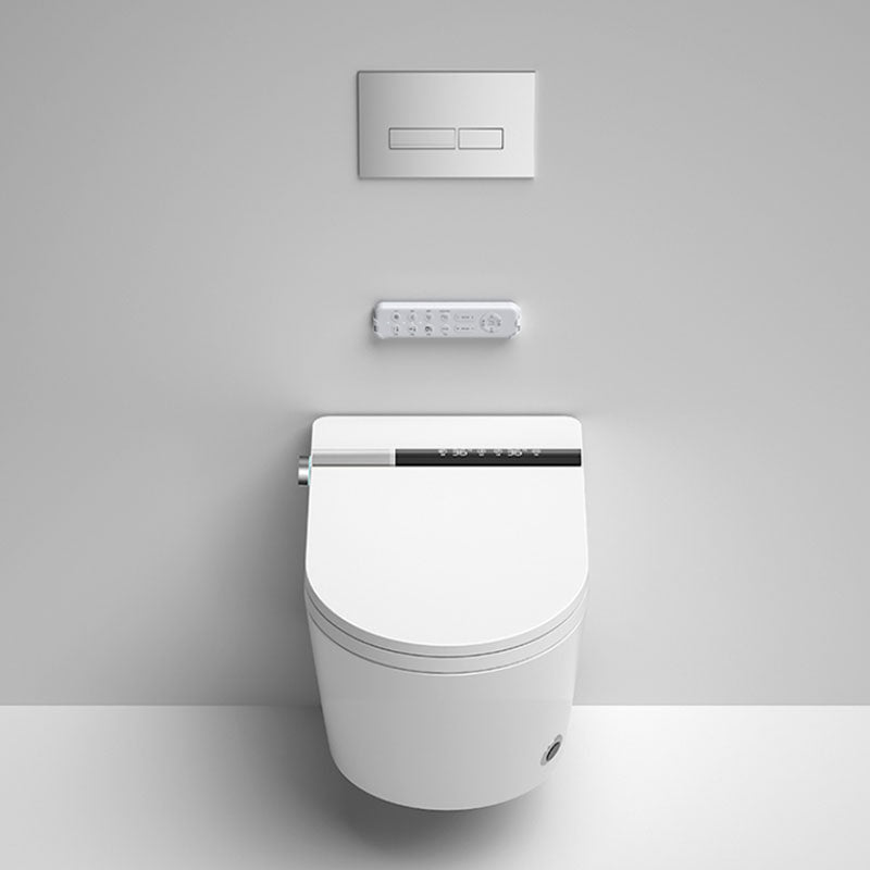 Contemporary Wall Mounted Bidet Heated Seat White Elongated Smart Bidet Clearhalo 'Bathroom Remodel & Bathroom Fixtures' 'Bidets' 'Home Improvement' 'home_improvement' 'home_improvement_bidets' 'Toilets & Bidets' 7036844