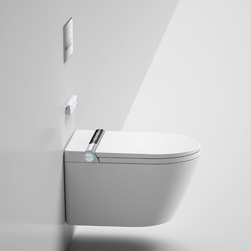 Contemporary Wall Mounted Bidet Heated Seat White Elongated Smart Bidet Clearhalo 'Bathroom Remodel & Bathroom Fixtures' 'Bidets' 'Home Improvement' 'home_improvement' 'home_improvement_bidets' 'Toilets & Bidets' 7036845