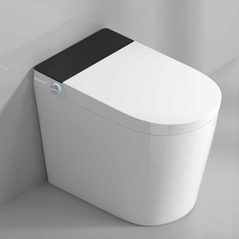 Modern 17.52" H Electronic Toilet Elongated Floor Standing Bidet Black Clearhalo 'Bathroom Remodel & Bathroom Fixtures' 'Bidets' 'Home Improvement' 'home_improvement' 'home_improvement_bidets' 'Toilets & Bidets' 7036867