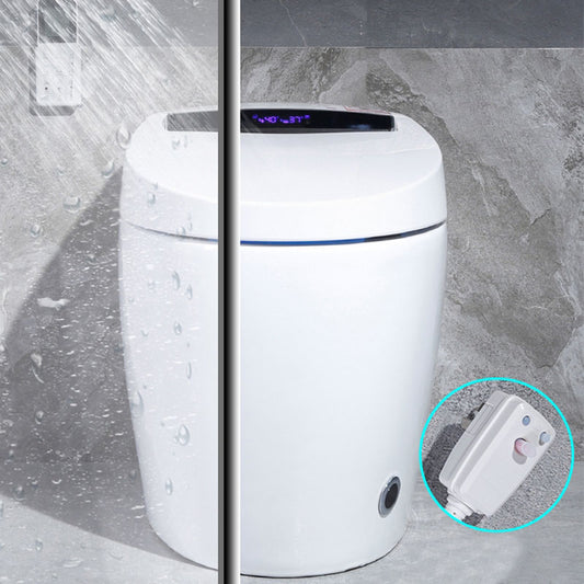 Ceramic Bidets Elongated White Contemporary Foot Sensor Smart Toilet Clearhalo 'Bathroom Remodel & Bathroom Fixtures' 'Bidets' 'Home Improvement' 'home_improvement' 'home_improvement_bidets' 'Toilets & Bidets' 7036883