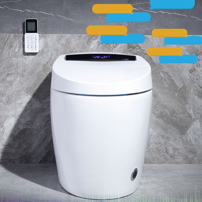 Ceramic Bidets Elongated White Contemporary Foot Sensor Smart Toilet Clearhalo 'Bathroom Remodel & Bathroom Fixtures' 'Bidets' 'Home Improvement' 'home_improvement' 'home_improvement_bidets' 'Toilets & Bidets' 7036887