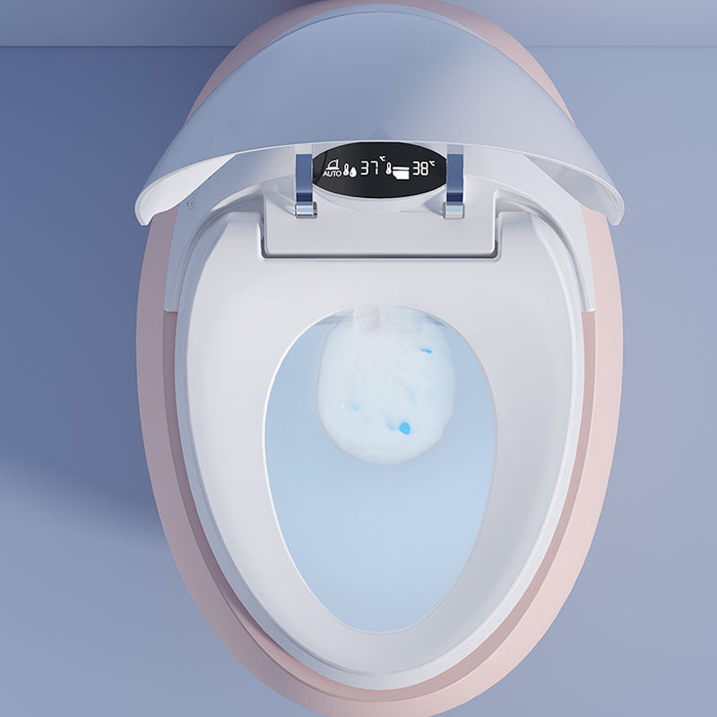 White and pink Deodorizing Floor Standing Bidet with Heated Seat Clearhalo 'Bathroom Remodel & Bathroom Fixtures' 'Bidets' 'Home Improvement' 'home_improvement' 'home_improvement_bidets' 'Toilets & Bidets' 7036912