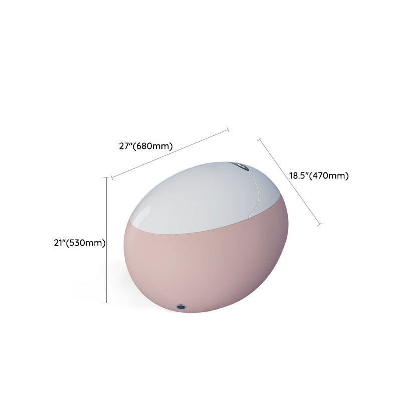 White and pink Deodorizing Floor Standing Bidet with Heated Seat Clearhalo 'Bathroom Remodel & Bathroom Fixtures' 'Bidets' 'Home Improvement' 'home_improvement' 'home_improvement_bidets' 'Toilets & Bidets' 7036913