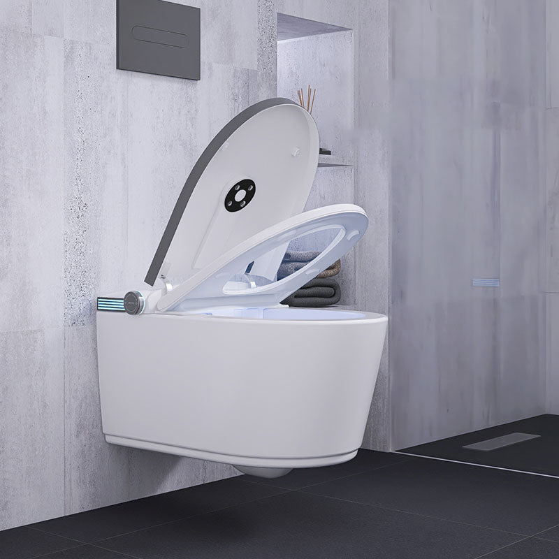 Elongated Toilet with Heated Seat Wall Mounted Bidet without Water Pressure Control Clearhalo 'Bathroom Remodel & Bathroom Fixtures' 'Bidets' 'Home Improvement' 'home_improvement' 'home_improvement_bidets' 'Toilets & Bidets' 7036928