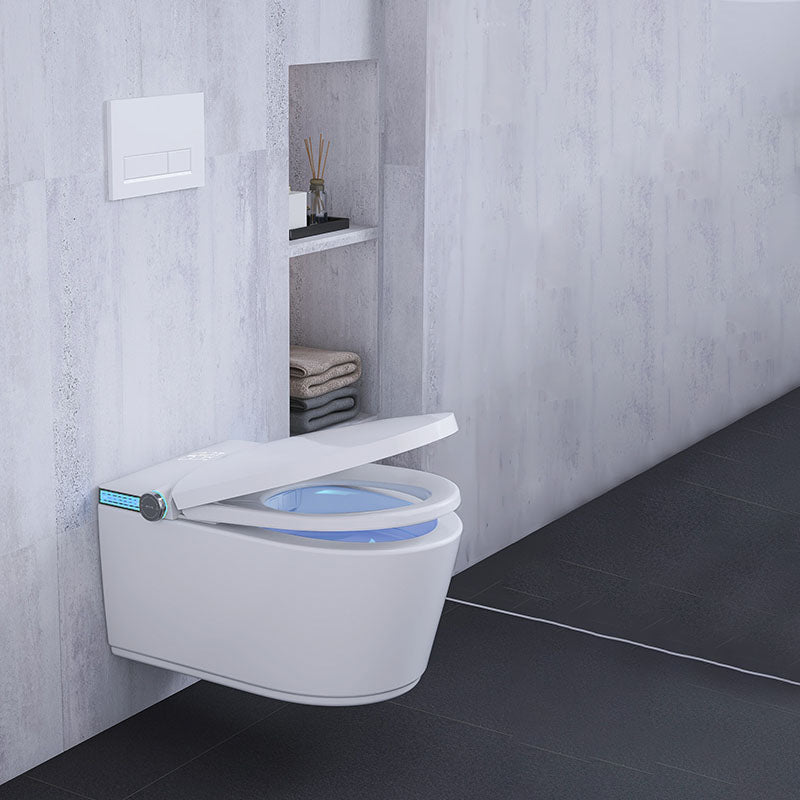 Elongated Toilet with Heated Seat Wall Mounted Bidet without Water Pressure Control White Clearhalo 'Bathroom Remodel & Bathroom Fixtures' 'Bidets' 'Home Improvement' 'home_improvement' 'home_improvement_bidets' 'Toilets & Bidets' 7036930
