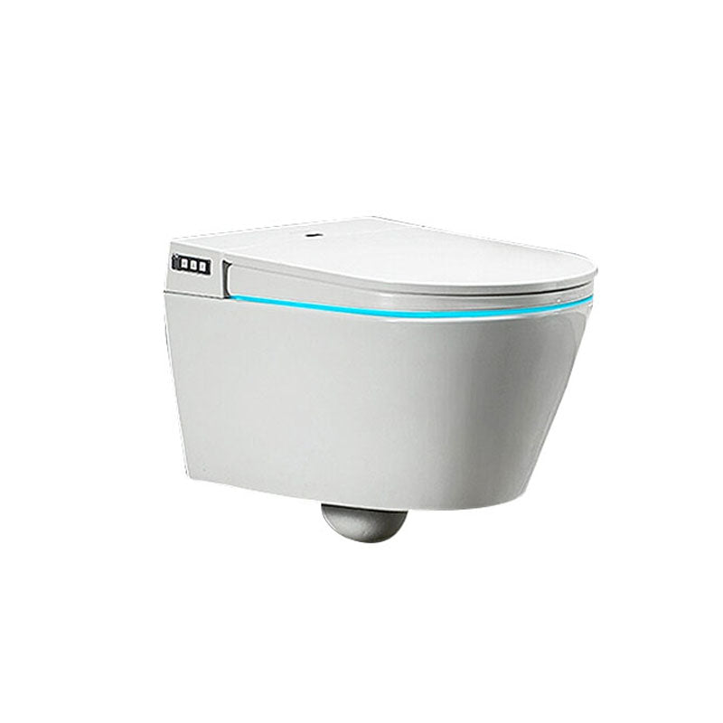 Contemporary Electronic Elongated Toilet with Heated Seat Wall Mounted Bidet Clearhalo 'Bathroom Remodel & Bathroom Fixtures' 'Bidets' 'Home Improvement' 'home_improvement' 'home_improvement_bidets' 'Toilets & Bidets' 7036948