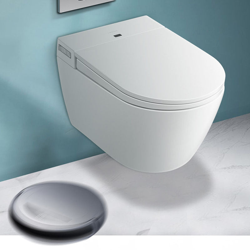 Contemporary Electronic Elongated Toilet with Heated Seat Wall Mounted Bidet Clearhalo 'Bathroom Remodel & Bathroom Fixtures' 'Bidets' 'Home Improvement' 'home_improvement' 'home_improvement_bidets' 'Toilets & Bidets' 7036951