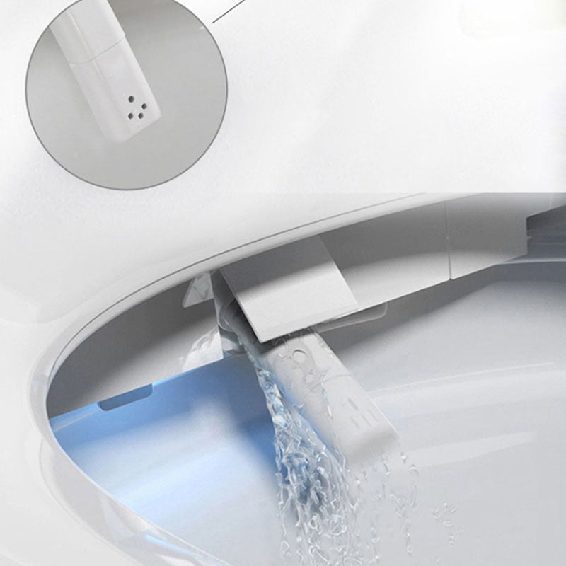 Contemporary Electronic Elongated Toilet with Heated Seat Wall Mounted Bidet Clearhalo 'Bathroom Remodel & Bathroom Fixtures' 'Bidets' 'Home Improvement' 'home_improvement' 'home_improvement_bidets' 'Toilets & Bidets' 7036953
