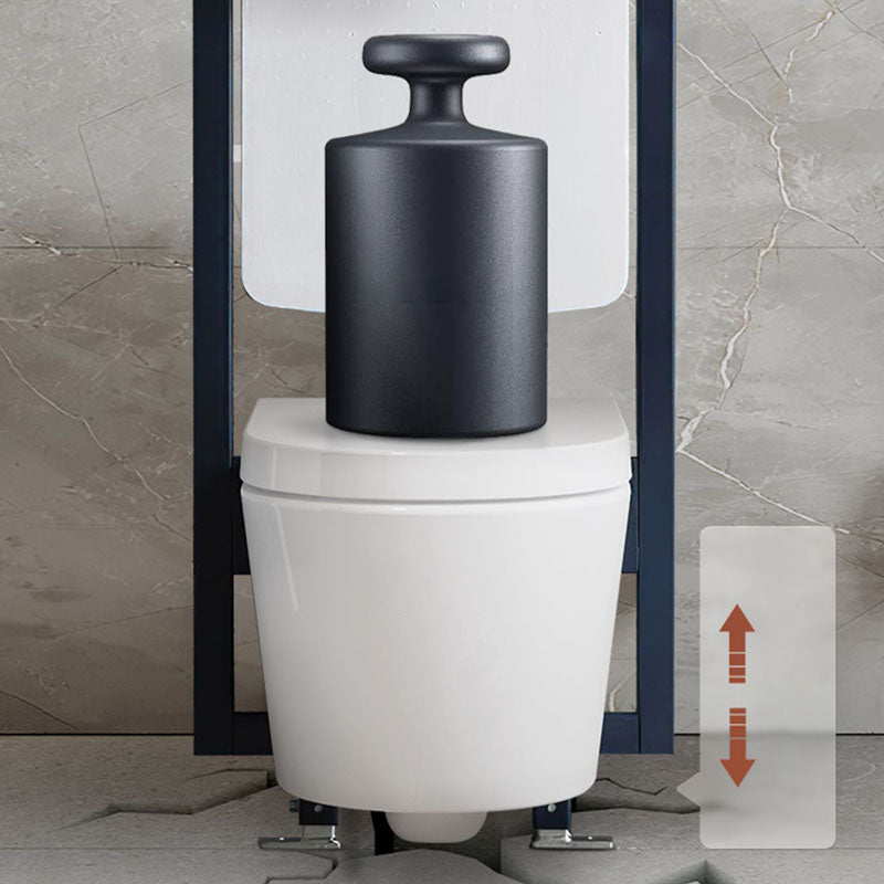 Electronic Elongated Toilet Vitreous China Wall Mounted Bidet Soft Closing Seat Clearhalo 'Bathroom Remodel & Bathroom Fixtures' 'Bidets' 'Home Improvement' 'home_improvement' 'home_improvement_bidets' 'Toilets & Bidets' 7036960