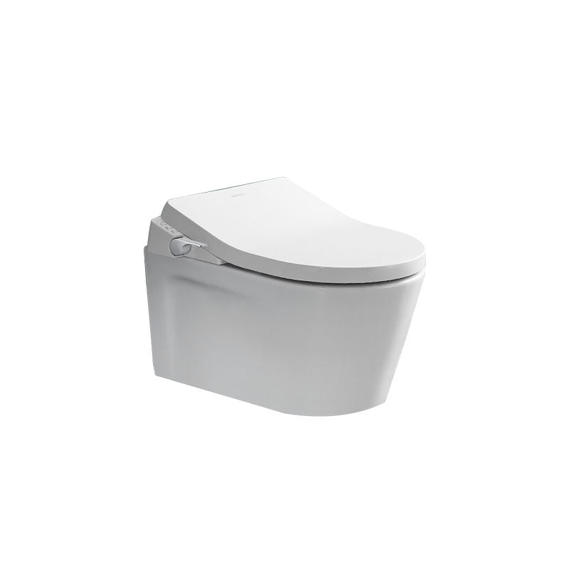 Elongated Wall Hung Toilet White Ceramic Smart Toilet Deodorizing Toilet 15"L x 22"W x 12"H White Clearhalo 'Bathroom Remodel & Bathroom Fixtures' 'Bidets' 'Home Improvement' 'home_improvement' 'home_improvement_bidets' 'Toilets & Bidets' 7036986