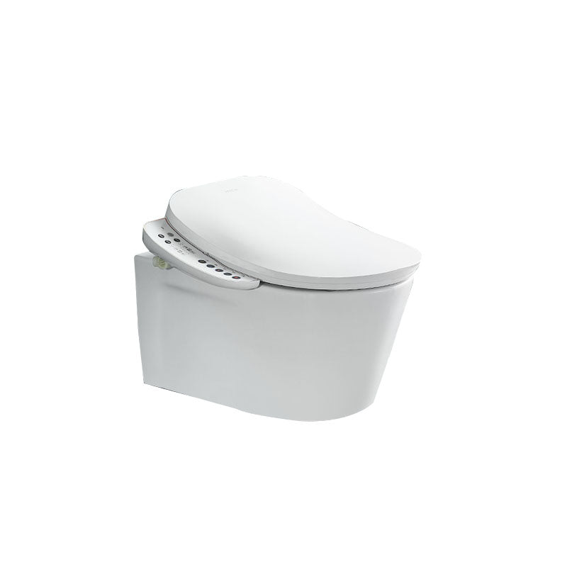 Elongated Wall Hung Toilet White Ceramic Smart Toilet Deodorizing Toilet 15"L x 22"W x 12"H Black White Clearhalo 'Bathroom Remodel & Bathroom Fixtures' 'Bidets' 'Home Improvement' 'home_improvement' 'home_improvement_bidets' 'Toilets & Bidets' 7036988