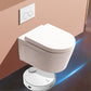 Elongated Wall Hung Toilet White Ceramic Smart Toilet Deodorizing Toilet Clearhalo 'Bathroom Remodel & Bathroom Fixtures' 'Bidets' 'Home Improvement' 'home_improvement' 'home_improvement_bidets' 'Toilets & Bidets' 7036993