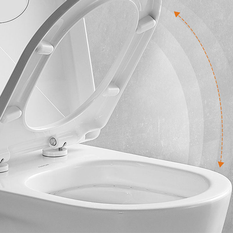 Elongated Wall Hung Toilet White Ceramic Smart Toilet Deodorizing Toilet Clearhalo 'Bathroom Remodel & Bathroom Fixtures' 'Bidets' 'Home Improvement' 'home_improvement' 'home_improvement_bidets' 'Toilets & Bidets' 7036995