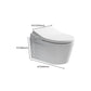 Elongated Wall Hung Toilet White Ceramic Smart Toilet Deodorizing Toilet Clearhalo 'Bathroom Remodel & Bathroom Fixtures' 'Bidets' 'Home Improvement' 'home_improvement' 'home_improvement_bidets' 'Toilets & Bidets' 7036998