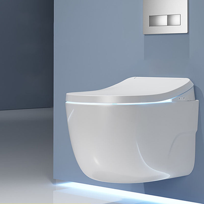 Contemporary Elongated Ceramic Warm Air Dryer Smart Bidet in White Clearhalo 'Bathroom Remodel & Bathroom Fixtures' 'Bidets' 'Home Improvement' 'home_improvement' 'home_improvement_bidets' 'Toilets & Bidets' 7037001
